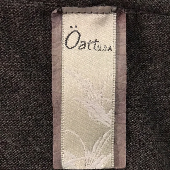 OATT Women’s Open Front Cardigan Gray Size S Waterfall With Dolman Sleeves - Picture 9 of 12